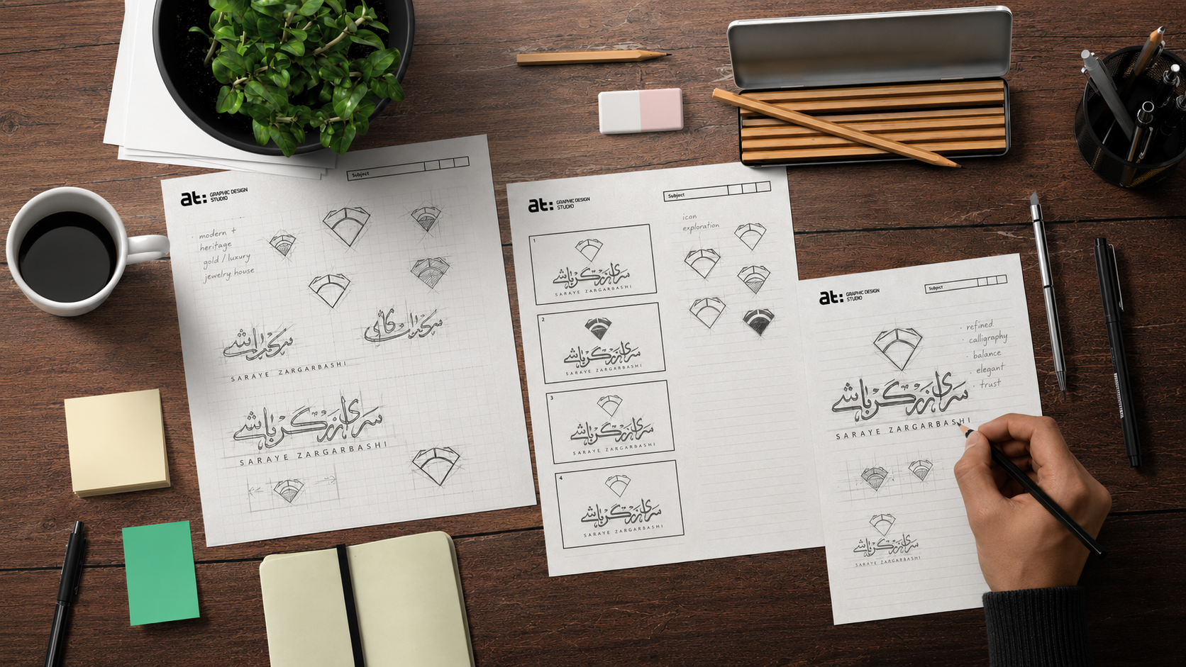 Saraye Zargarbashi Branding Project by atSIGNBuilding a Construction Brand